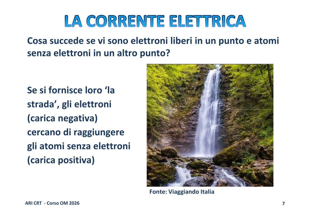 Corrente elettrica e flusso di elettroni