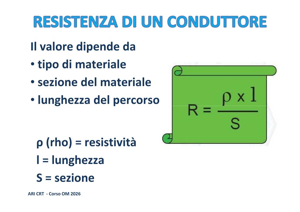 La resistenza elettrica