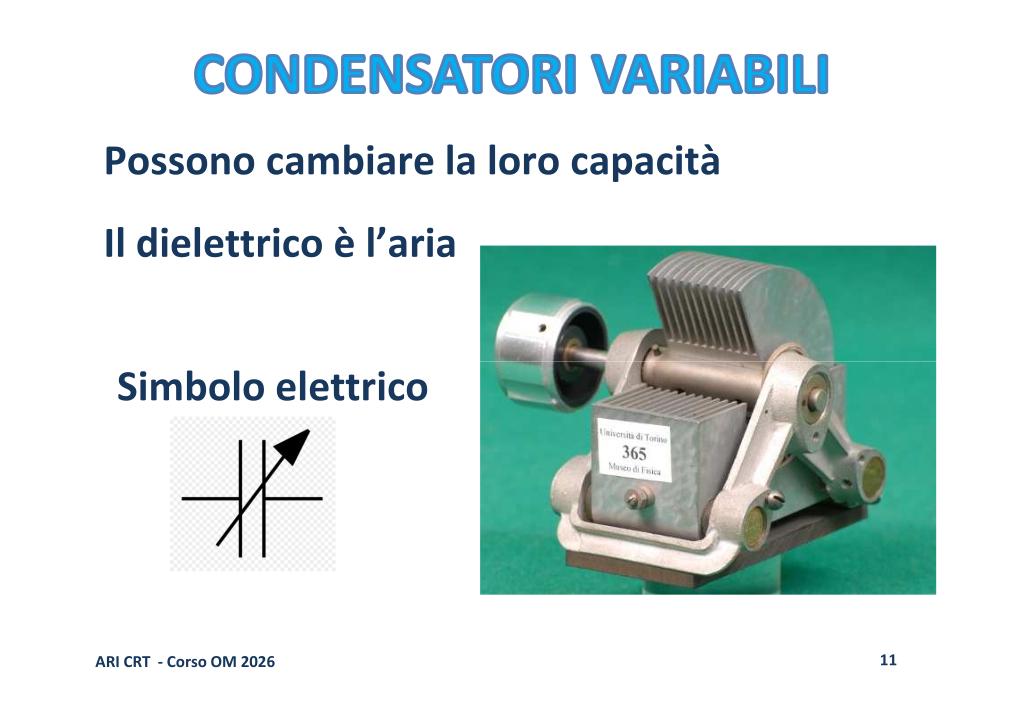 Condensatori Variabili